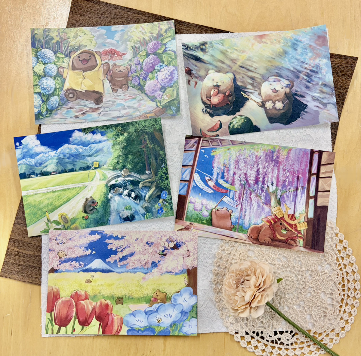 季節たのしむくまちゃん（春〜夏）