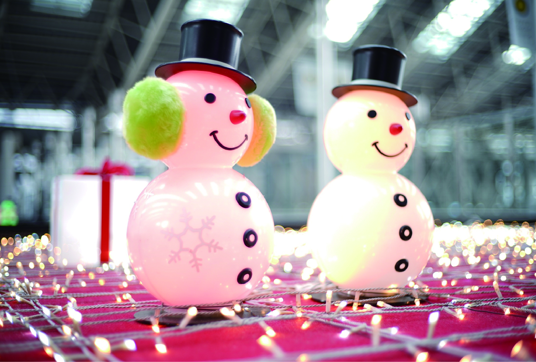 二人の雪だるま